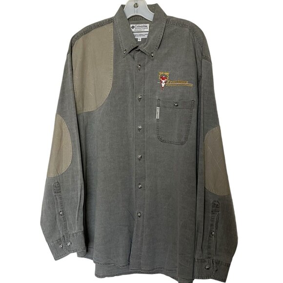Columbia Other - Vintage‎ Columbia Shirt Size Large L Hunting Elbow Pads Button Down